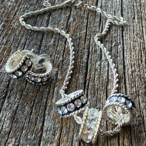 Montana silver necklace and earrings